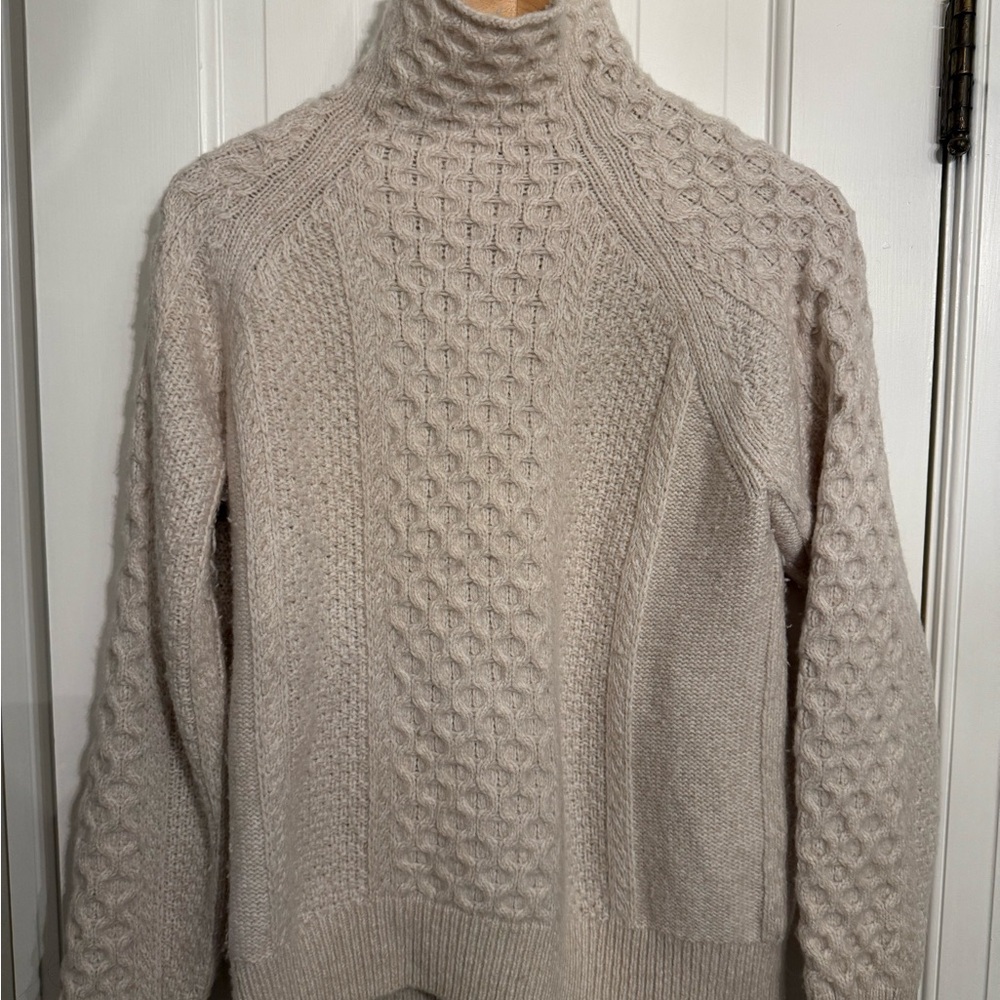 Vince Soft Cream Wool Blend Sweater